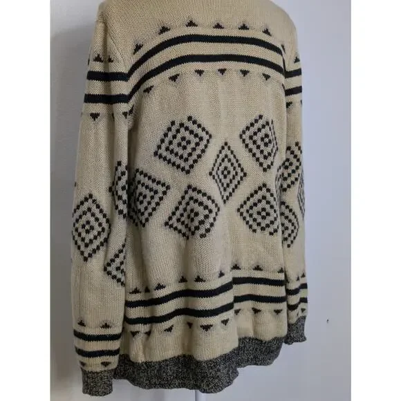 Charming Charlie Beige Size Small Open Cardigan Black Beige Long Sleeve - Picture 5 of 8